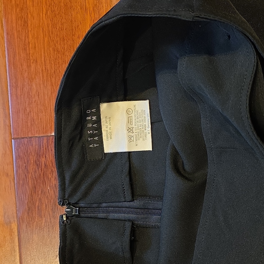 Atsuro TAYAMA Black Asymetrical Faux Wrap Black Skirt - Picture 3 of 7